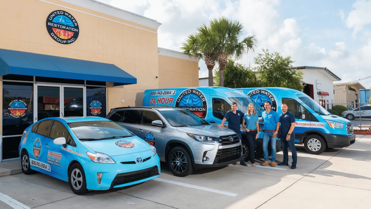 image of united water restoration group growing and becoming stronger with cars and fleets