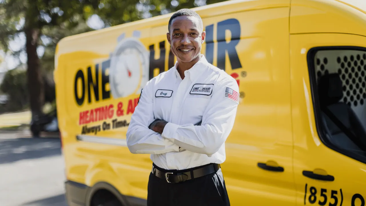 image of employee from one hour heating and air conditioning 