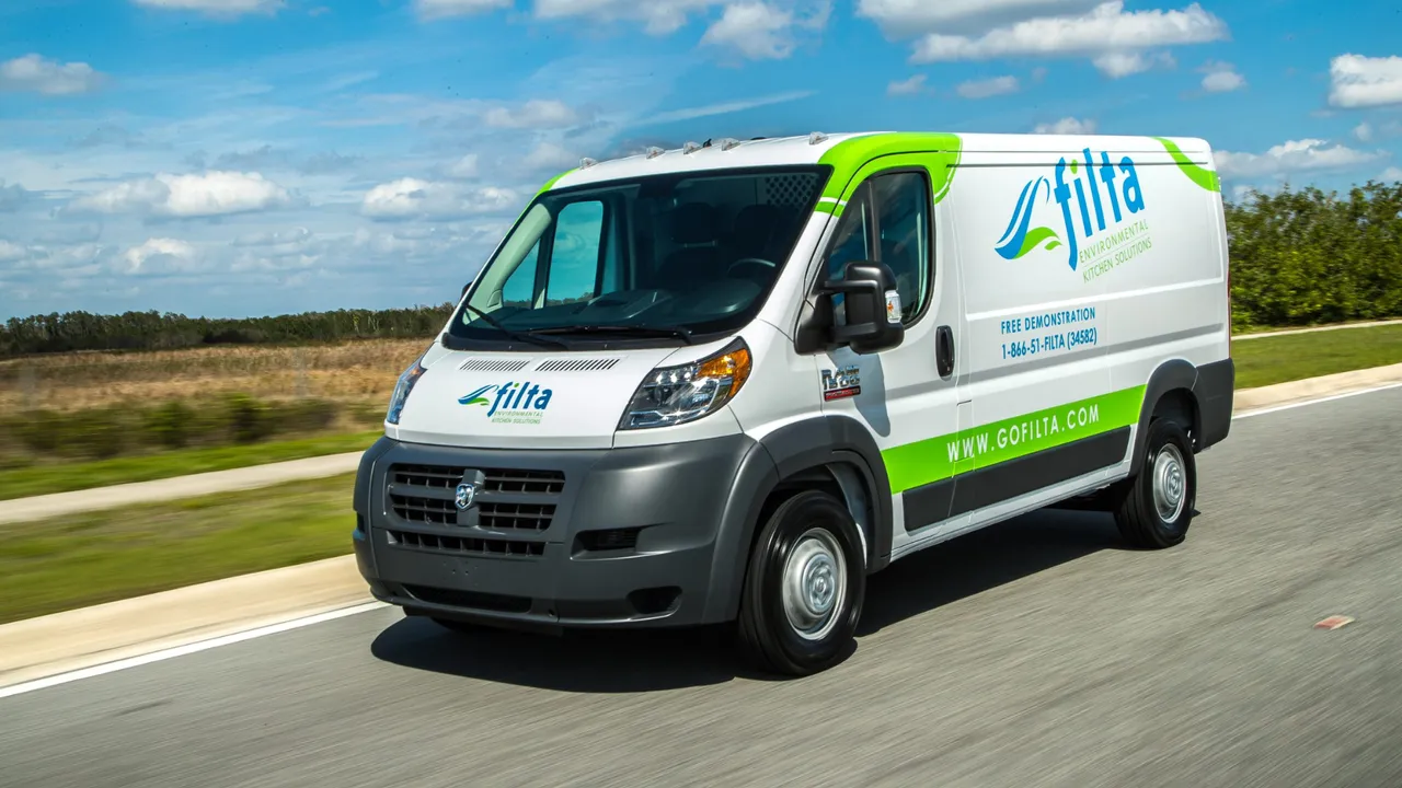 Photo of Filta brand vehicle driving on road