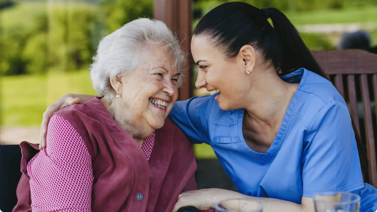 Home Halo employees working with elderly