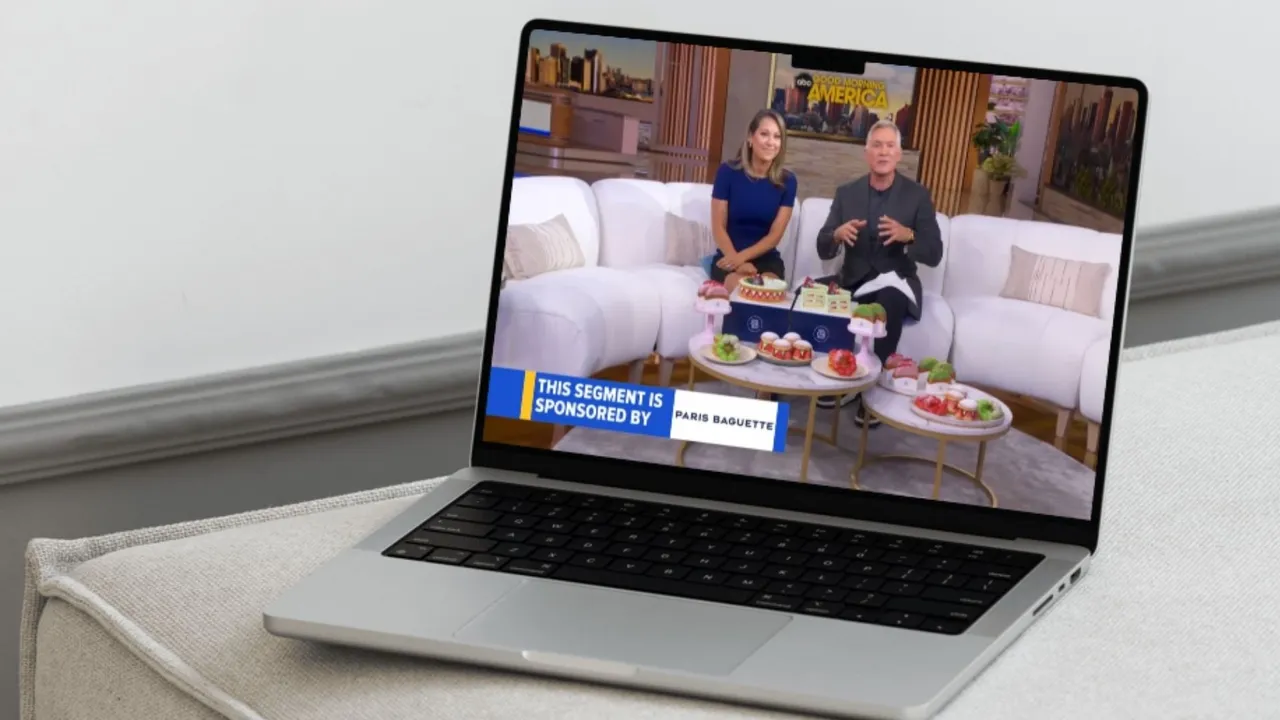 Photo of Paris Baguette media segment streaming on laptop