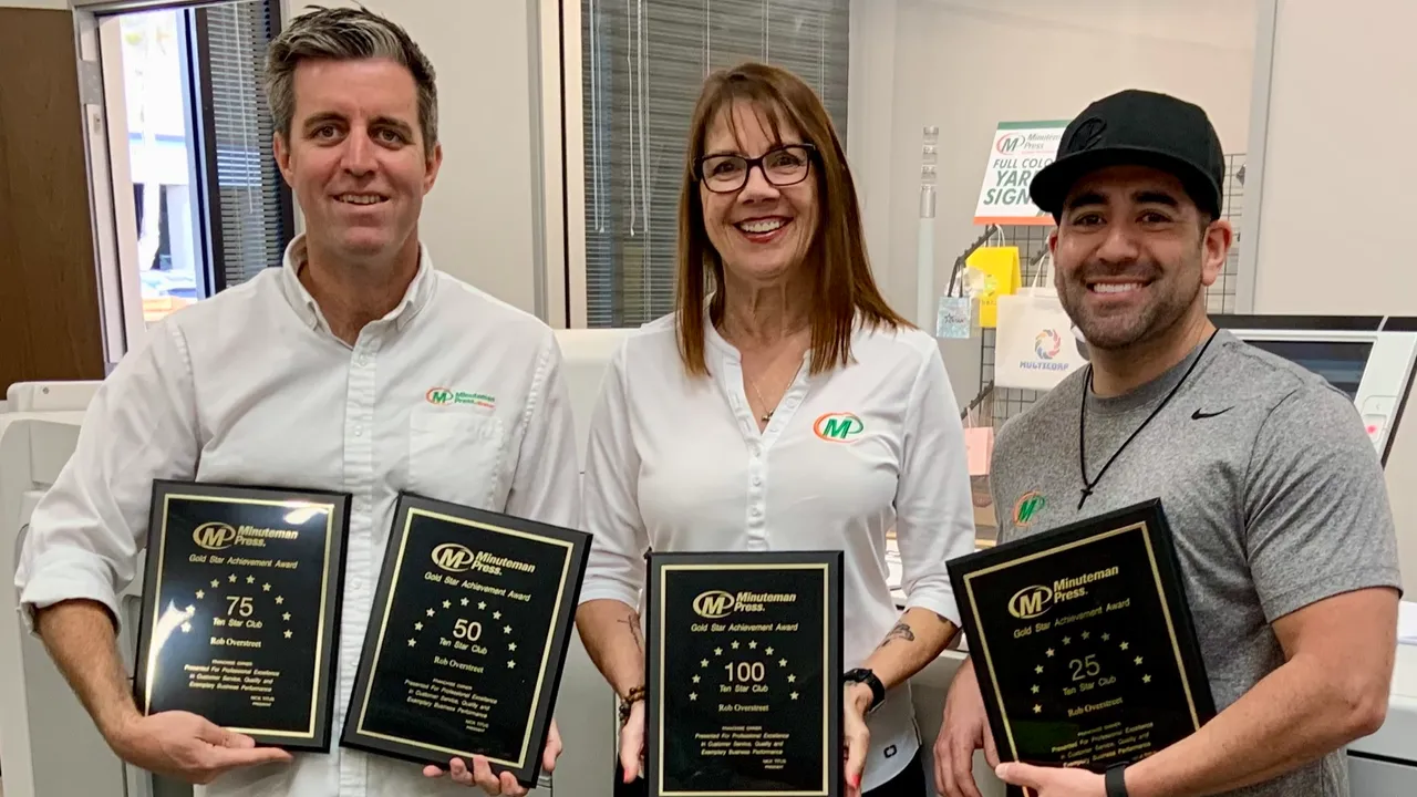 Minuteman Press franchise owner Rob Overstreet (pictured left), San Diego, CA.