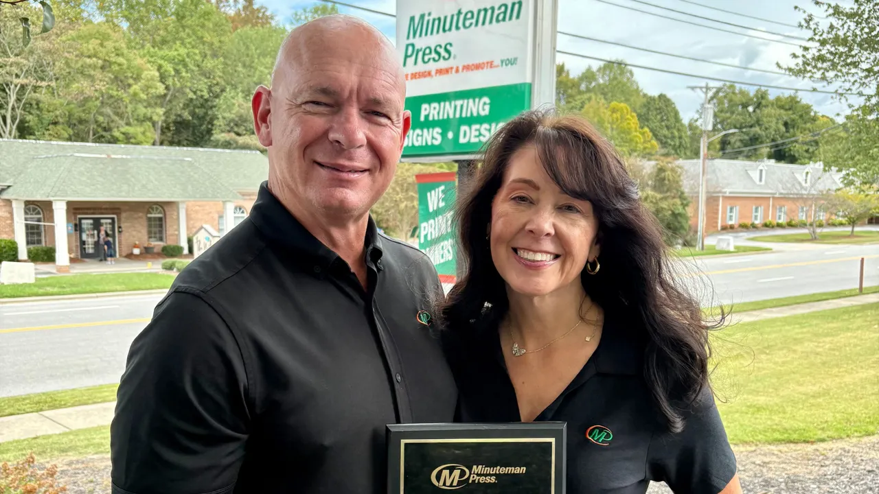 Minuteman Press franchise owners John & Daryn Harrell, High Point, NC