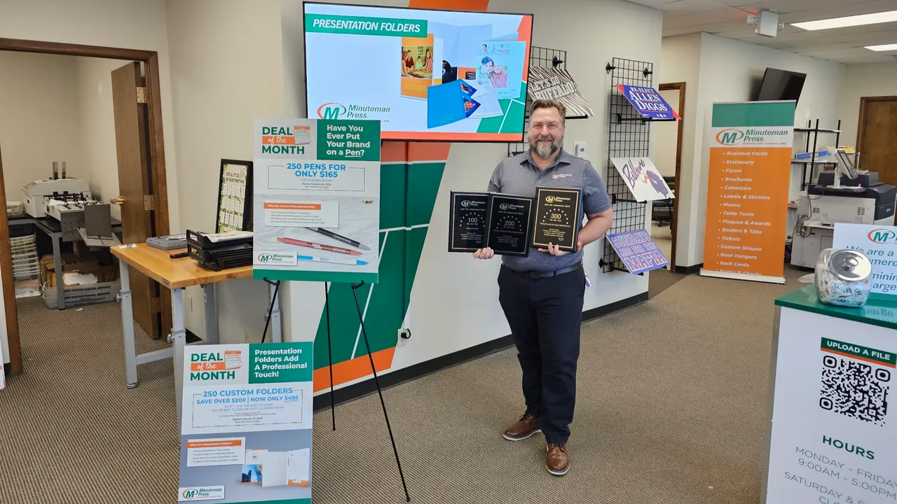 Minuteman Press Franchise Owner Wes Froebel at his center in Amherst, NY.