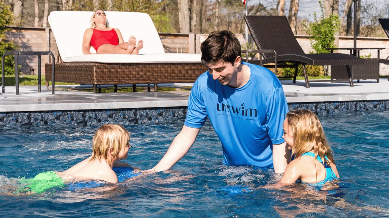 image of USwim Franchise working with children