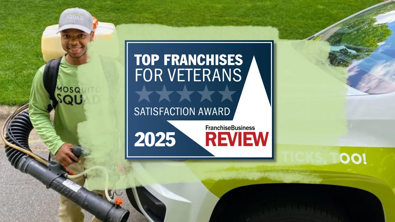  Mosquito Squad Plus Named a Top 100 Franchise for Veterans by Franchise Business Review