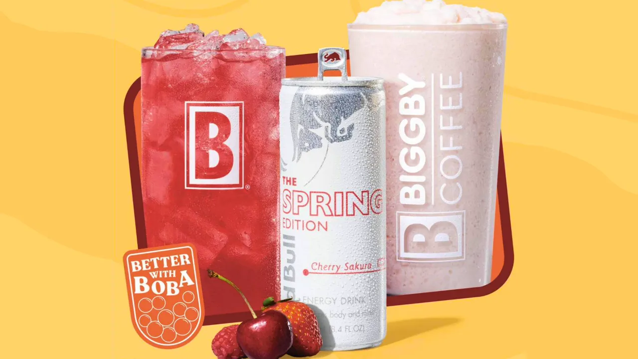image of biggby red bull spring energy boos partnership