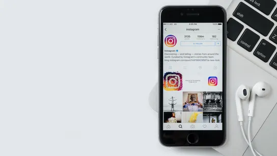 A phone with Instagram on it