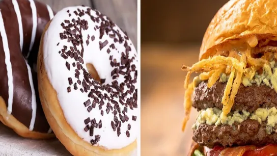 burgers and doughnuts 