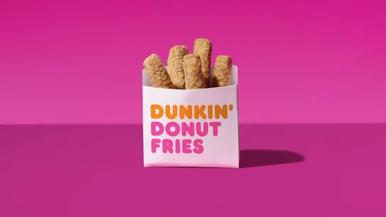 McDonald's. Dunkin', breakfast menu, fast food franchise, donut fries