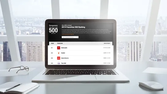 Entrepreneur Magazine, 2019 Franchise 500 Rankings, Taco Bell, McDonald's, Great Clips, Orangetheory