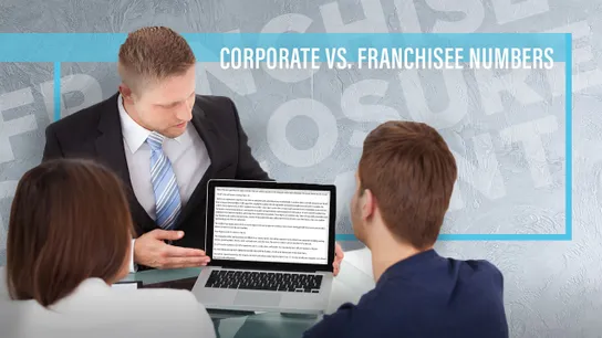 FDD, Corporate vs franchisee FDD numbers, financial representations