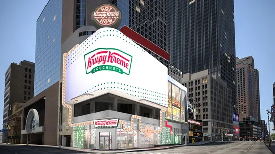 krispy kreme, donut, times square, new york city