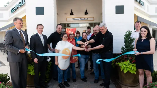Eggs Up Grill Ribbon Cutting