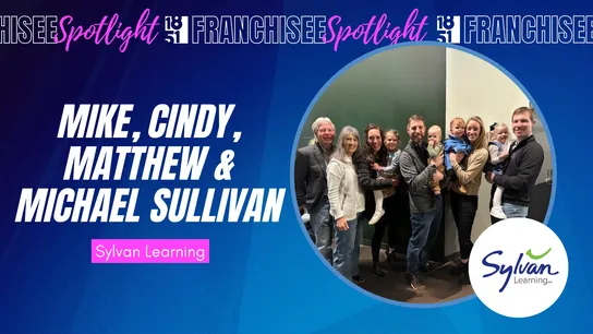 Mike, Cindy, Matthew, & Michael Sullivan Franchisee Spotlight and Sylvan Learning Logo
