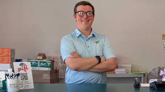 Minuteman Press Franchise Owner Corey Sanders at his center in Greenville, SC.