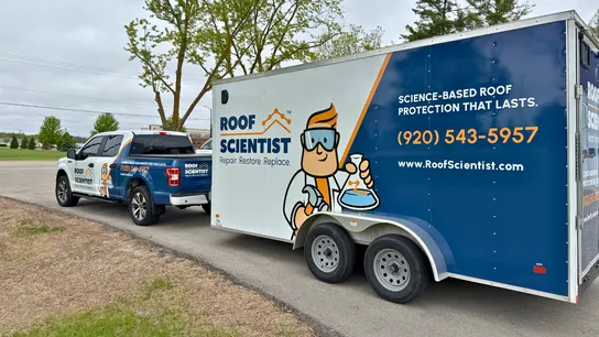 Photo of Roof Scientist truck and trailer