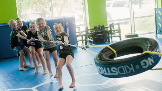 Picture of kids for franchise business Kidstrong which focuses on child development and fitness