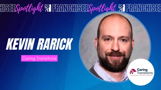 graphic for a spotlight from 1851 franchise featuring Kevin Rarick from caring transitions