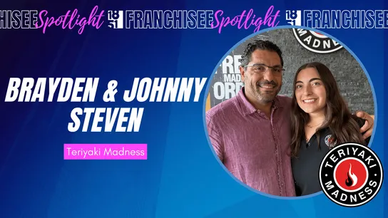 graphic image of an 1851 franchisee spotlight brayden and johnny steven of teriyaki madness