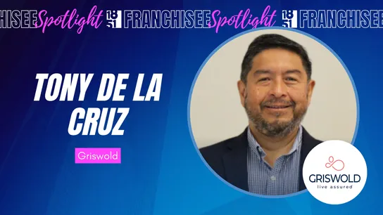 1851 Franchisee Spotlight with photo of Tony De la Cruz and Griswold logo