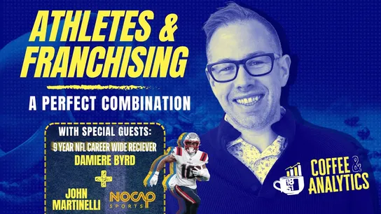 Coffee & analytics image with photo of Nick Powills