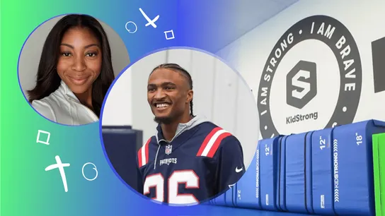 image of kidstrong franchisees NFL player Shaun Wade and his former Team USA Heptathlete wife Jordan
