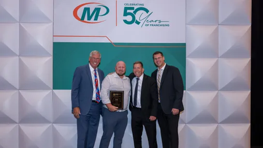 L-R: Bob Titus (CEO), Eric Shank (Catonsville, MD), Bob Heimbuch (RVP), and Nick Titus (President).