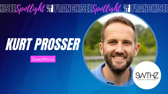 1851 Franchisee Spotlight with photo of Kurt Prosser & SweatHouz logo