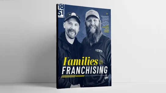 1851 Franchise magazine cover with photo of Josh & Luke Bergeson
