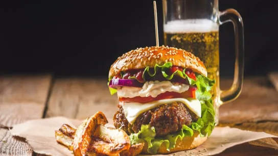 burger and beer