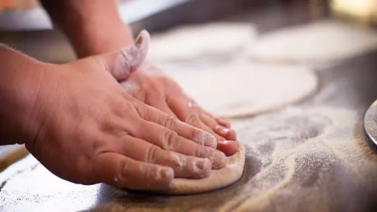 Hand made pizza 