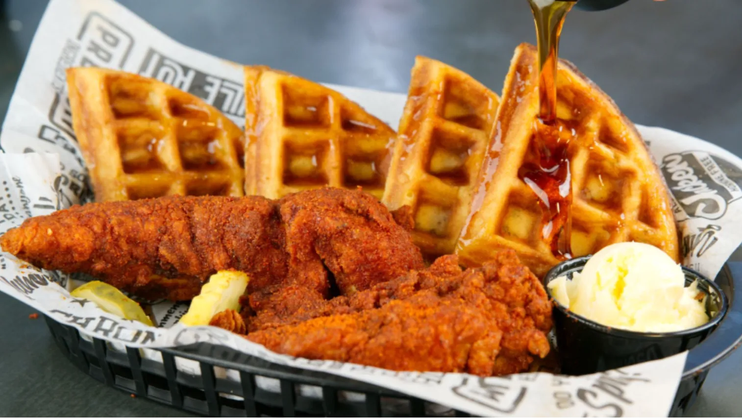 Urban Bird waffles and chicken