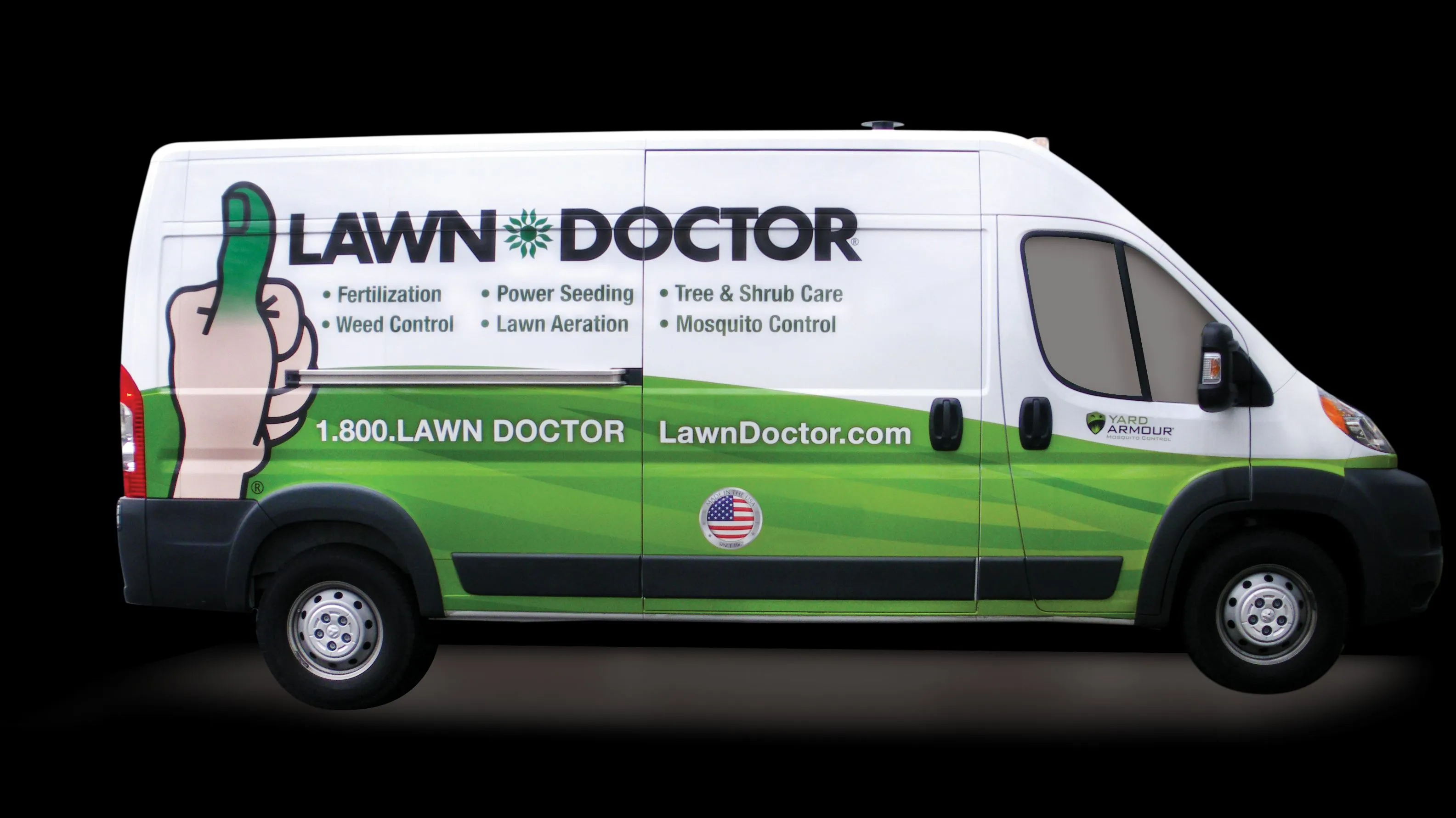 Lawn Doctor Franchise Service van