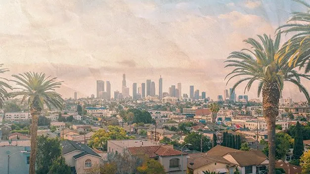 View of Los Angeles, California skyline