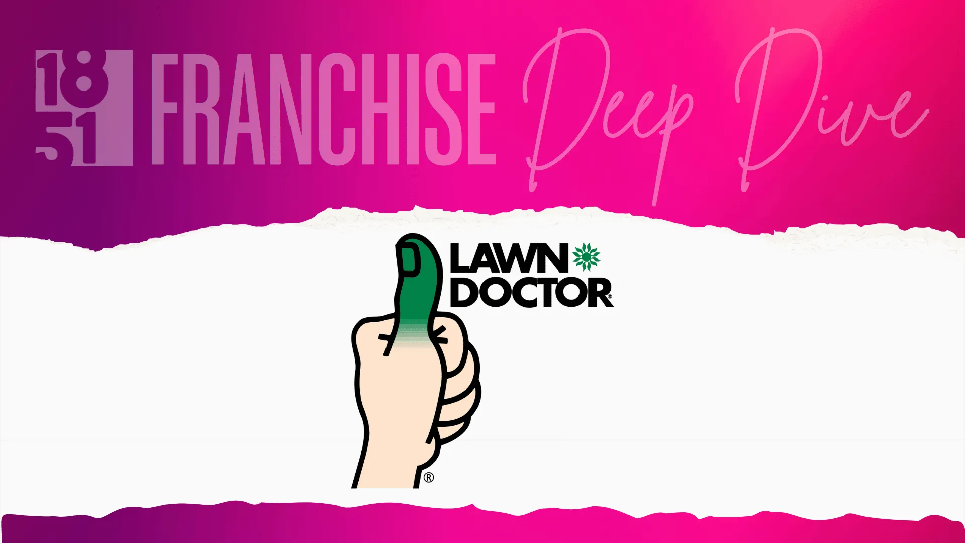 graphic image of an 1851 franchise franchise deep dive article of lawn doctor.