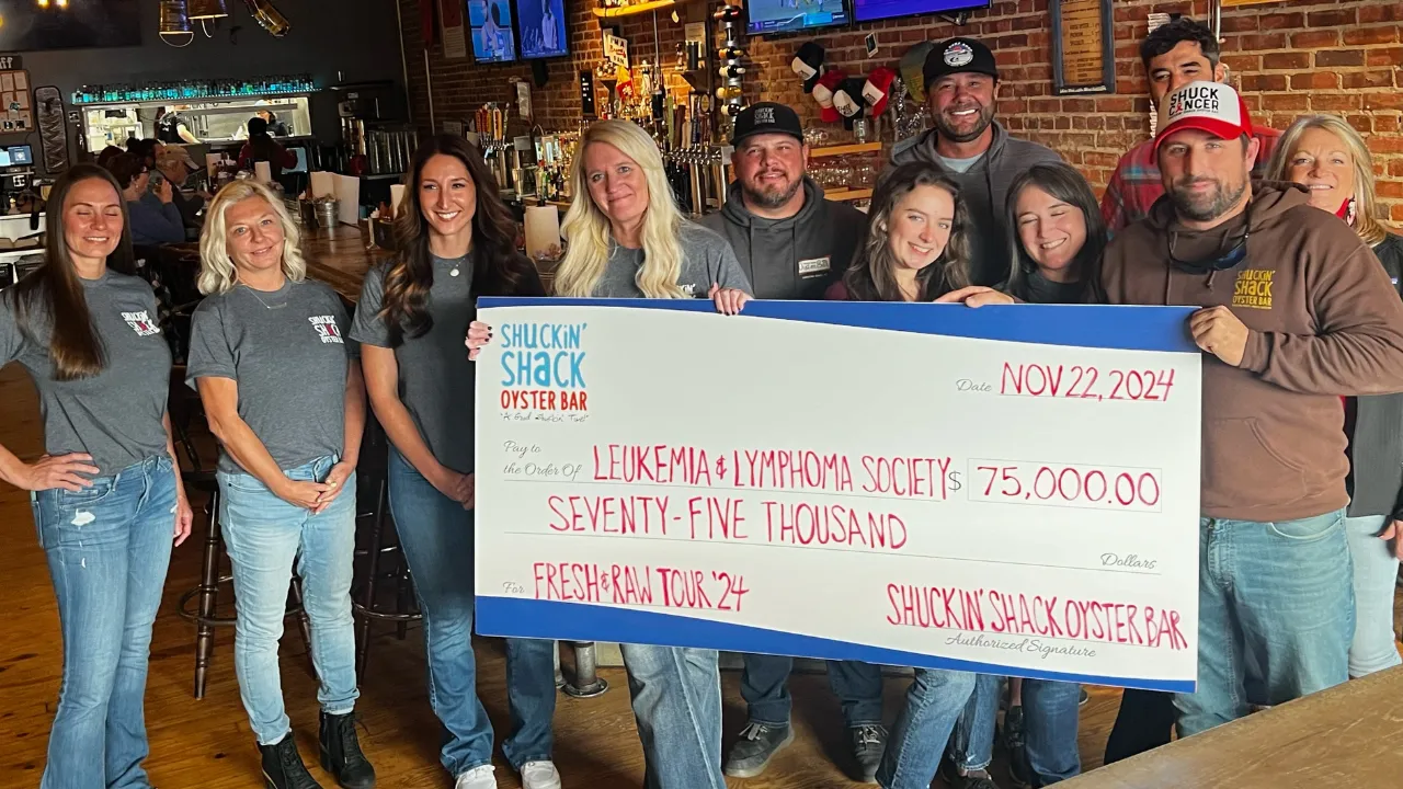 Shuckin’ Shack’s 3rd Annual Fresh & Raw Tour Raises $75,000 for the Leukemia & Lymphoma Society