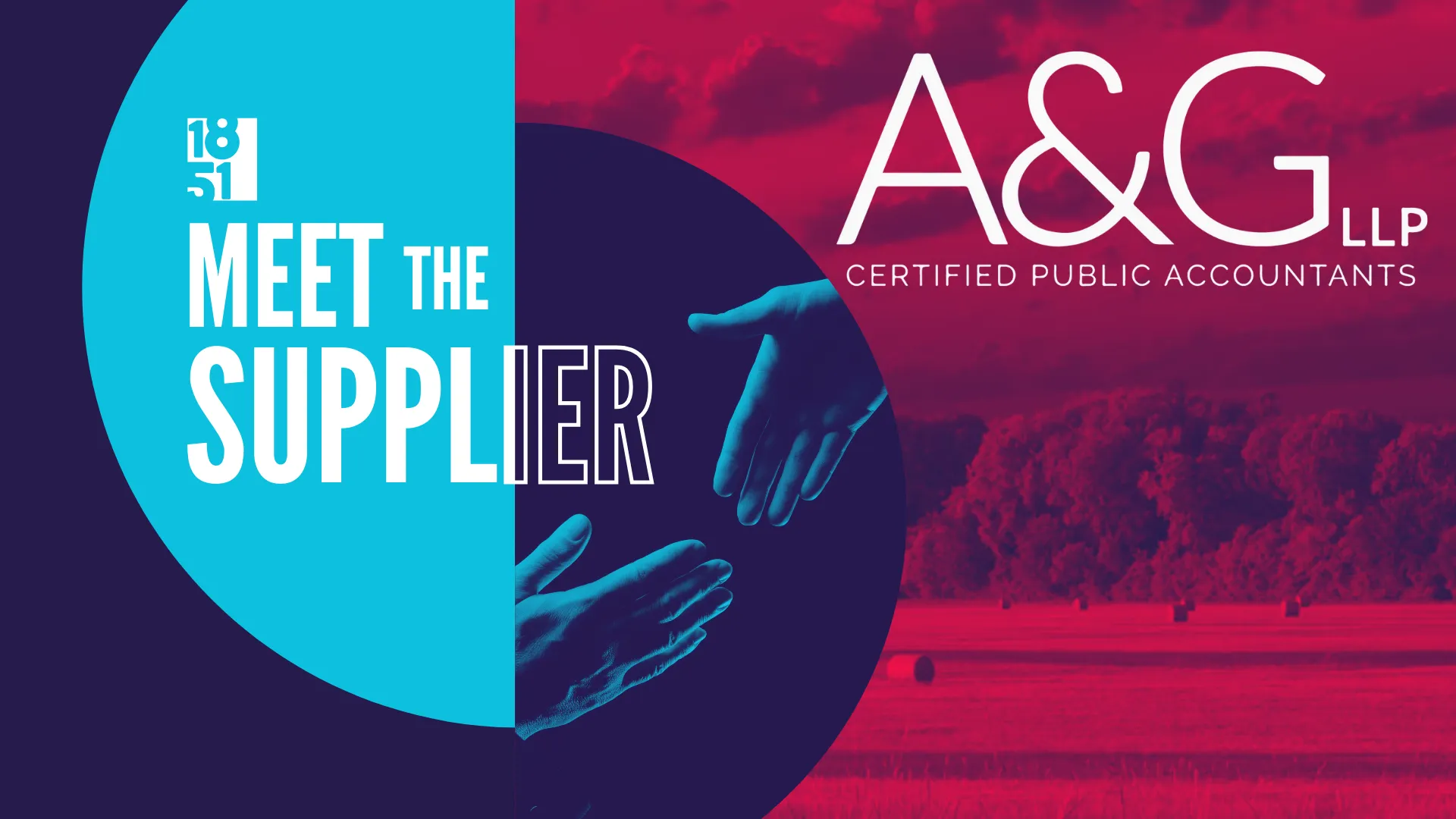 1851 Meet the Supplier design with A&G LLP logo