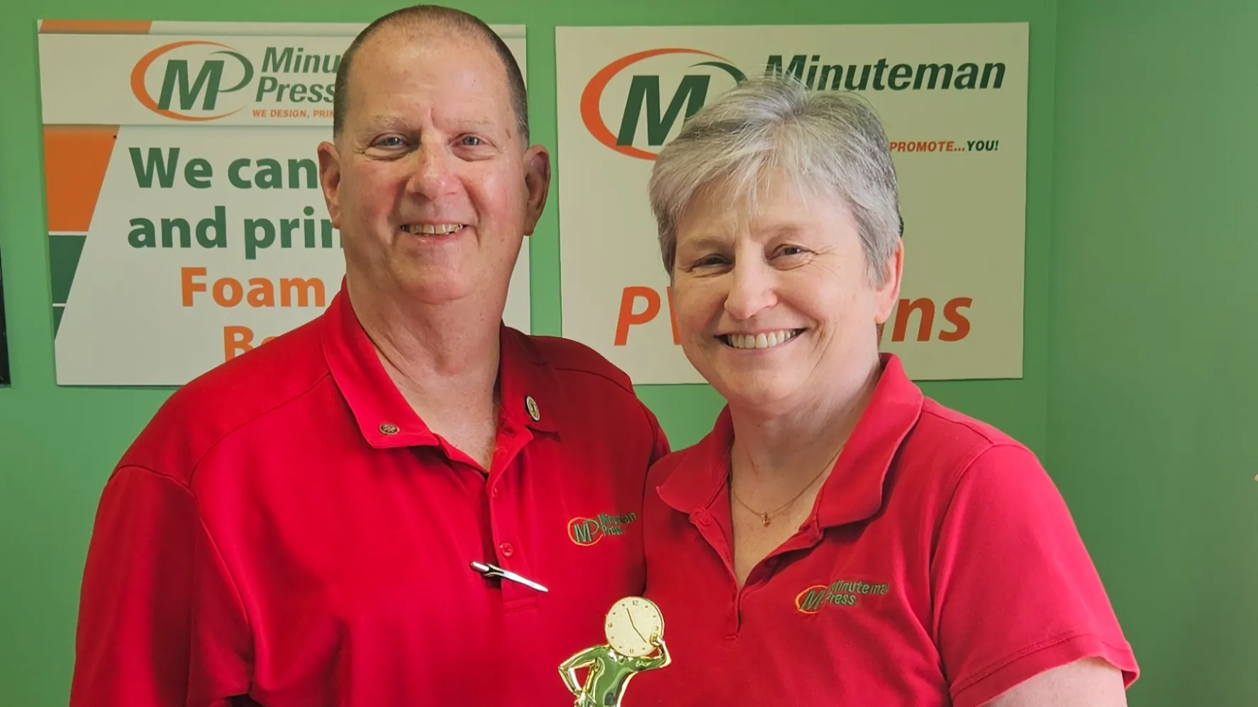 Minuteman Press franchise owners Jeff & Diana Merritt, Salisbury, MD.