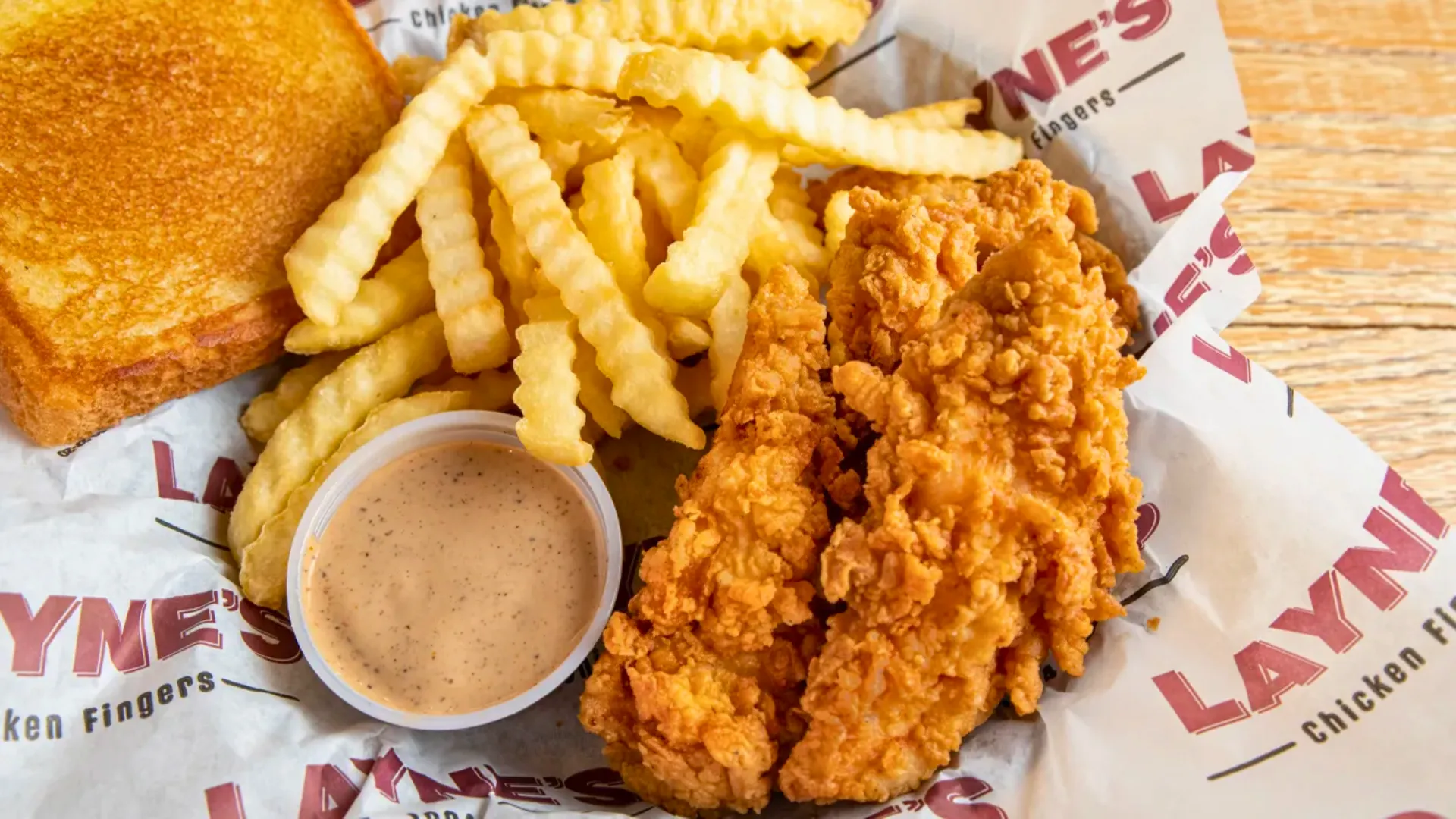 Photo of Layne's chicken fingers & fries basket
