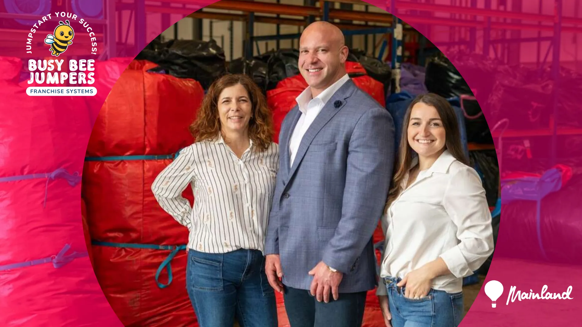 image of busy bee jumpers franchise owner sal longo party rental business assessment mainland