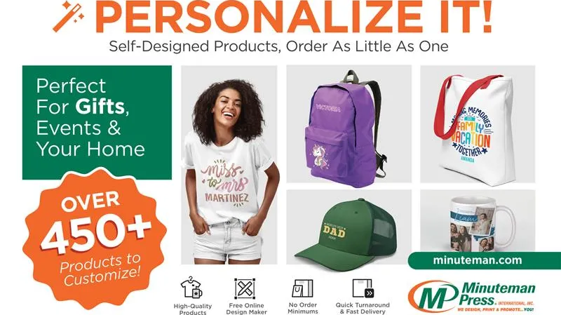 Minuteman Press International launches Personalize it! print-on-demand program with no minimums.