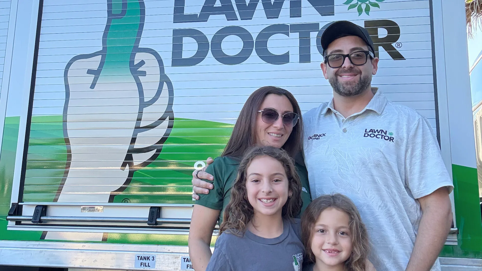 Photo of Lawn Doctor franchisee Dominick Pennella and family