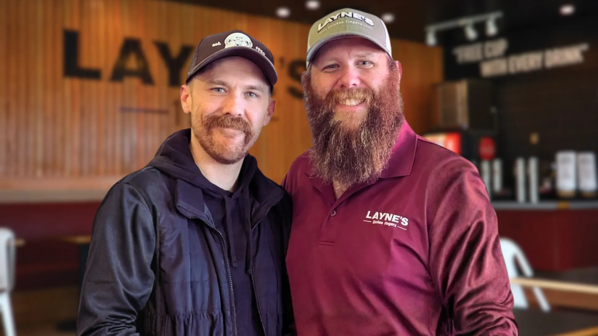 Photo of Layne's Chicken Fingers franchisees, UW-La Crosse alums, Luke and Josh Bergeson