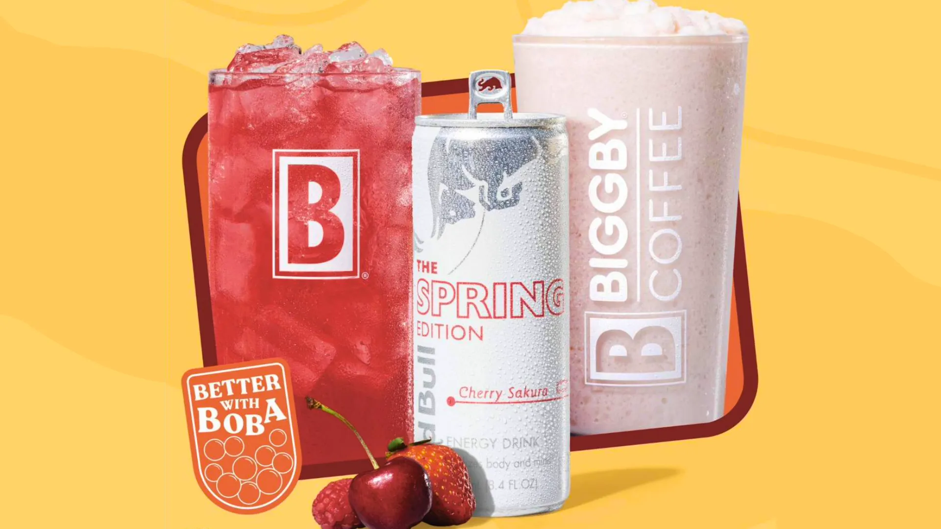 image of biggby red bull spring energy boos partnership