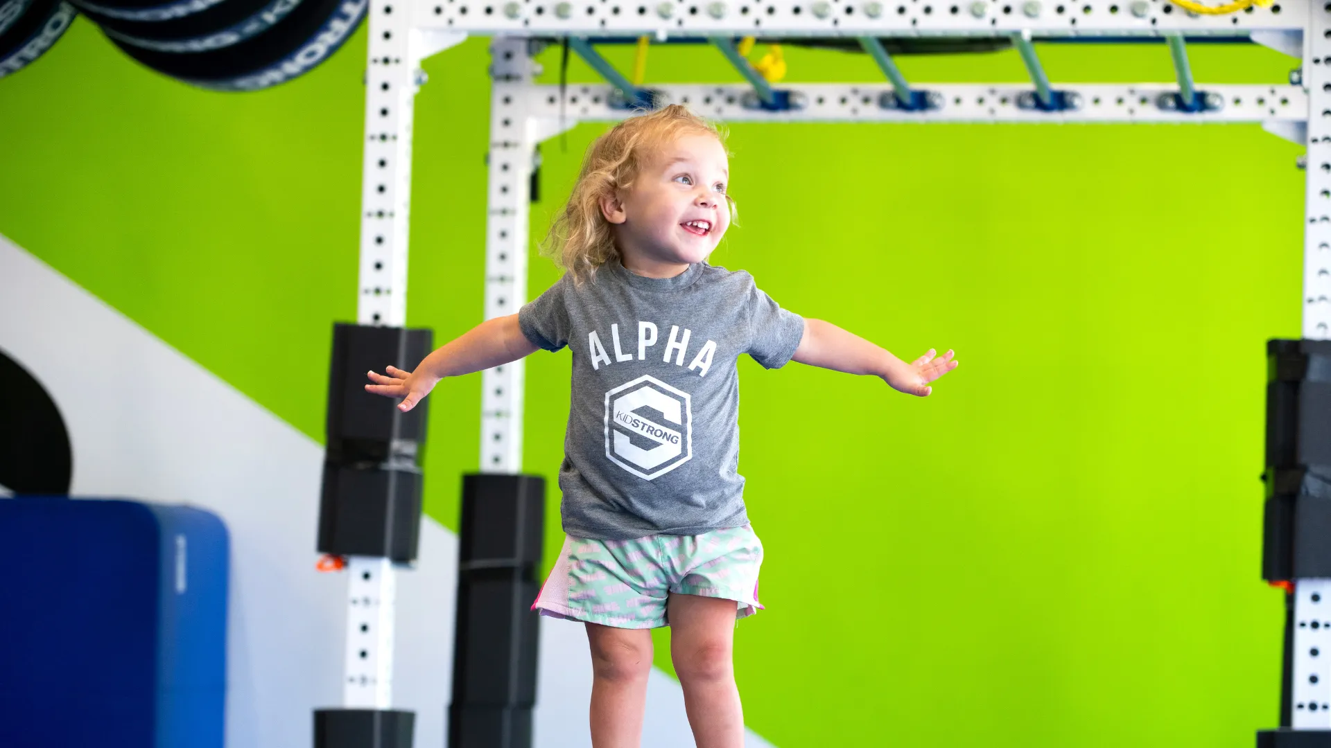 Photo of child participating in KidStrong