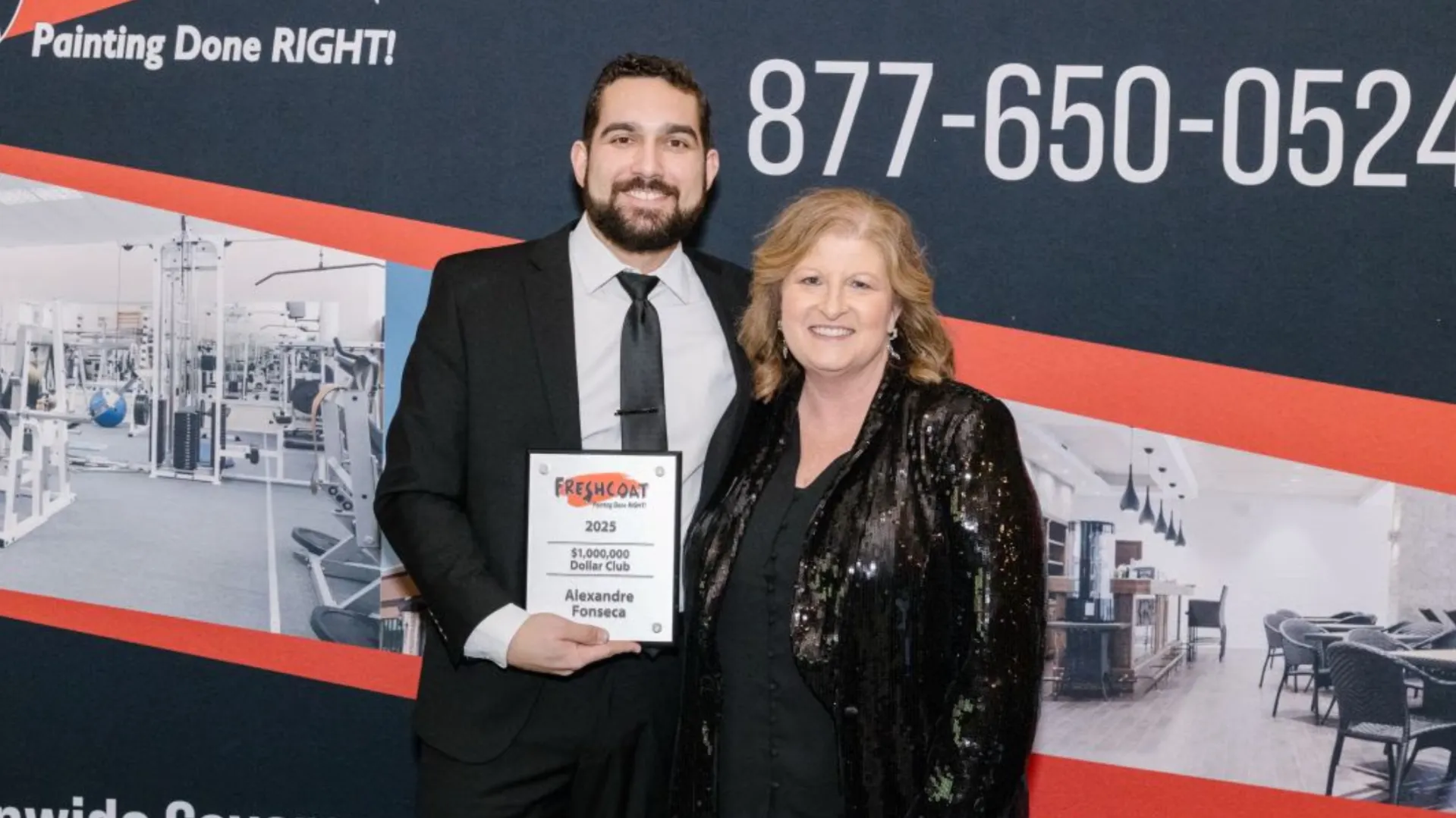 Fresh Coat Painters franchise owner Alex Fonseca and President Lisa Hudson